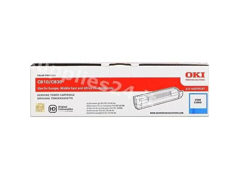 OKI Toner pour OKI série C800, cyan