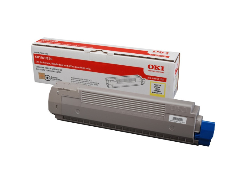 OKI Toner pour OKI série C800, jaune