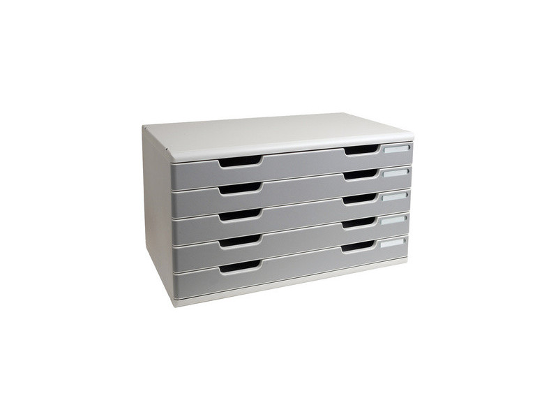 EXACOMPTA Module de classement MODULO A3, 5 tiroirs, gris