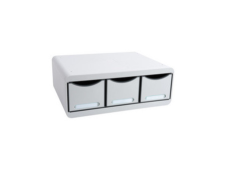 EXACOMPTA Module de classement TOOLBOX MAXI, 3 tiroirs, gris