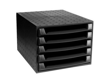EXACOMPTA Module de classement THE BOX, 5 tiroirs, noir