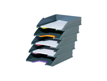 DURABLE Set corbeille à courrier VARICOLOR, gris / couleurs