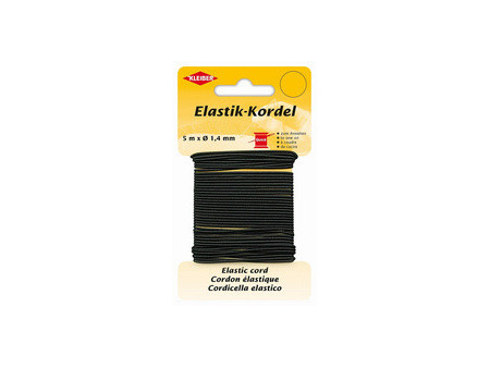 KLEIBER Cordon élastique, 1,4 mm x 5 m, noir