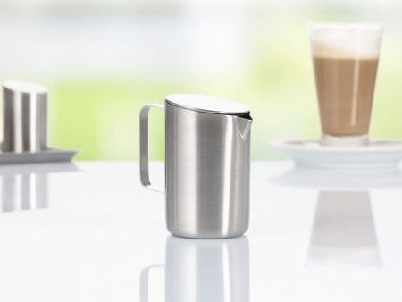 Esmeyer Pot à lait avec couvercle VISTA, rond, argent