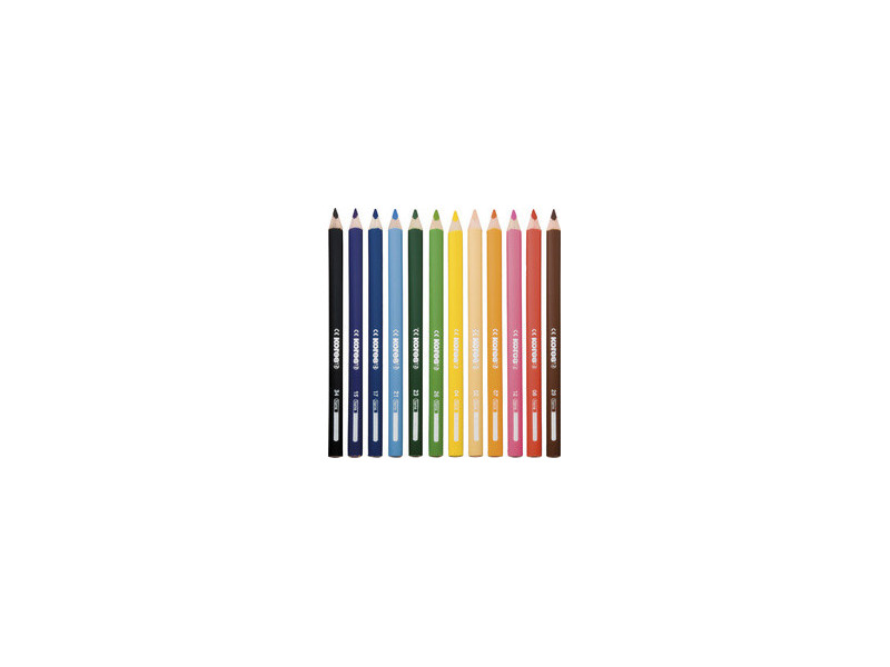 Kores Crayon de couleur 'Kolores JUMBO', étui carton de 12