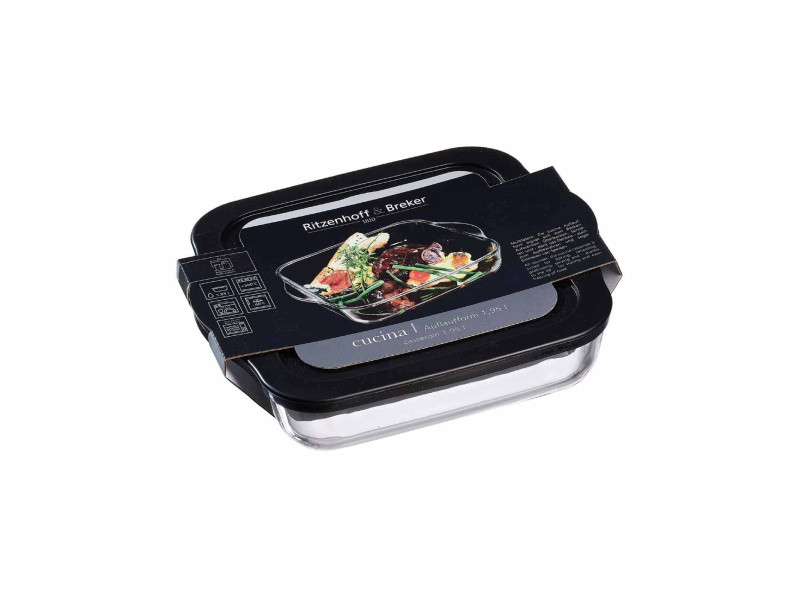 Ritzenhoff & Breker Plat à gratin CUCINA, en verre, 1,95 l