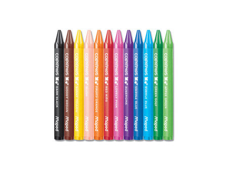 Maped Crayon de cire COLOR'PEPS WAX, étui en carton de 12