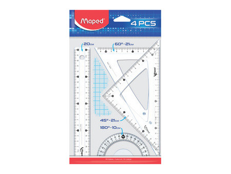 Maped Kit de géométrie Medium Start 242, 4 pièces