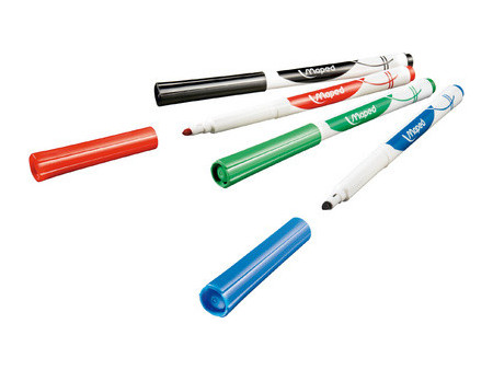 Maped Feutre effaçable à sec Marker'Peps, blister de 4