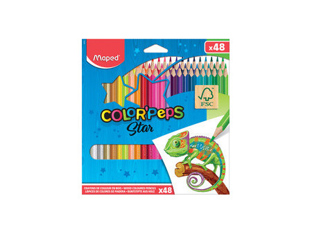 Maped Crayon de couleur COLOR'PEPS Star, étui carton de 6