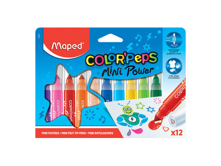 Maped Feutre COLOR'PEPS Mini Power, étui de 12 en carton