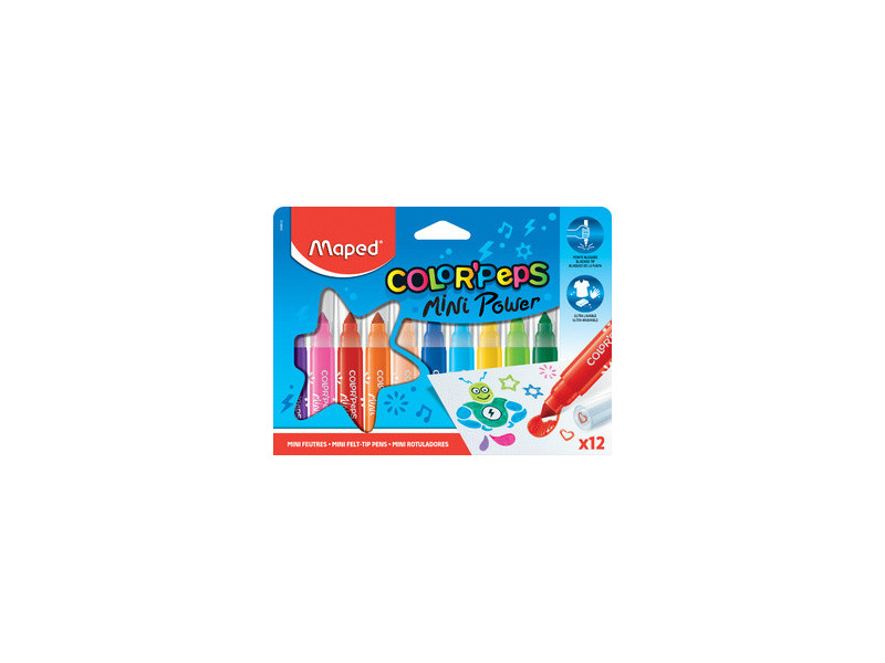 Maped Feutre COLOR'PEPS Mini Power, étui de 12 en carton