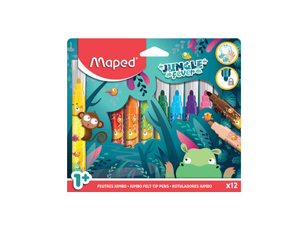 Maped Feutre JUNGLE fever JUMBO, étui en carton de 12
