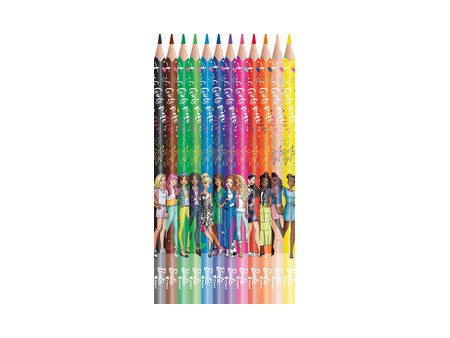 Maped Crayon de couleur Barbie, étui en carton de 12
