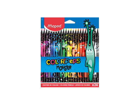 Maped Crayon de couleur COLOR'PEPS MONSTER, étui de 24