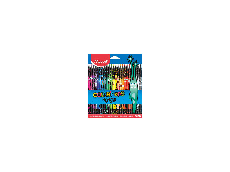 Maped Crayon de couleur COLOR'PEPS MONSTER, étui de 24