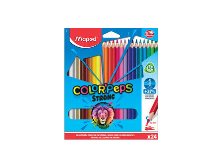Maped Crayon de couleur COLOR'PEPS STRONG, étui carton de 24
