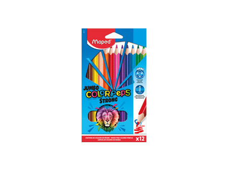 Maped Crayon de couleur triangulaire JUMBO COLOR'PEPS STRONG