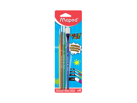 Maped Kit de pinceaux à poils synthétiques COLOR'PEPS