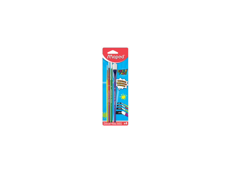 Maped Kit de pinceaux à poils synthétiques COLOR'PEPS