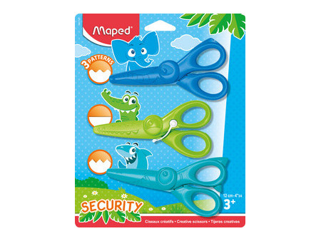 Maped Set de ciseaux cranteurs KIDICRAFT, set de 3, blister