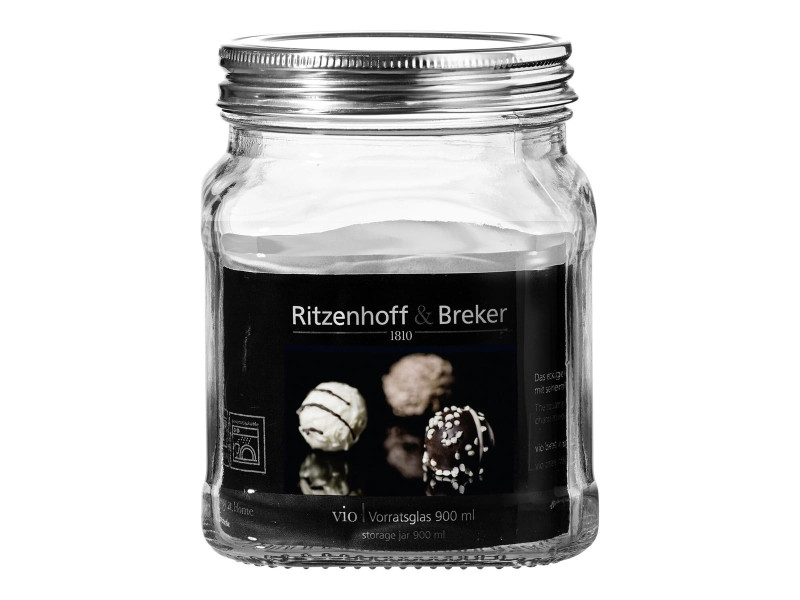 Ritzenhoff & Breker Bocal VIO, carré, 0,9 litre