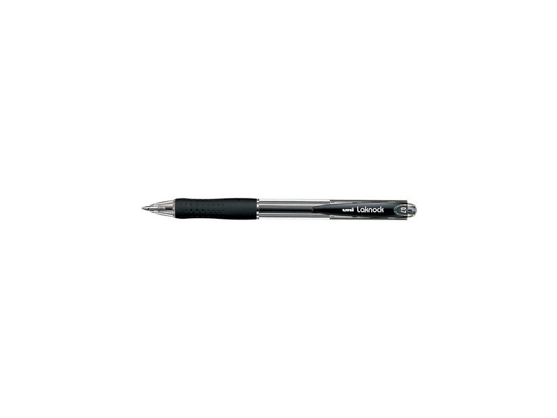 uni-ball Stylo bille rétractable Laknock, large, noir