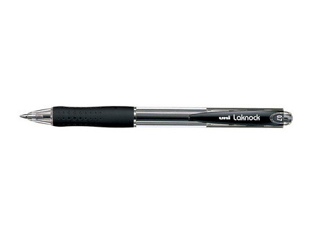 uni-ball Stylo bille rétractable Laknock, large, noir