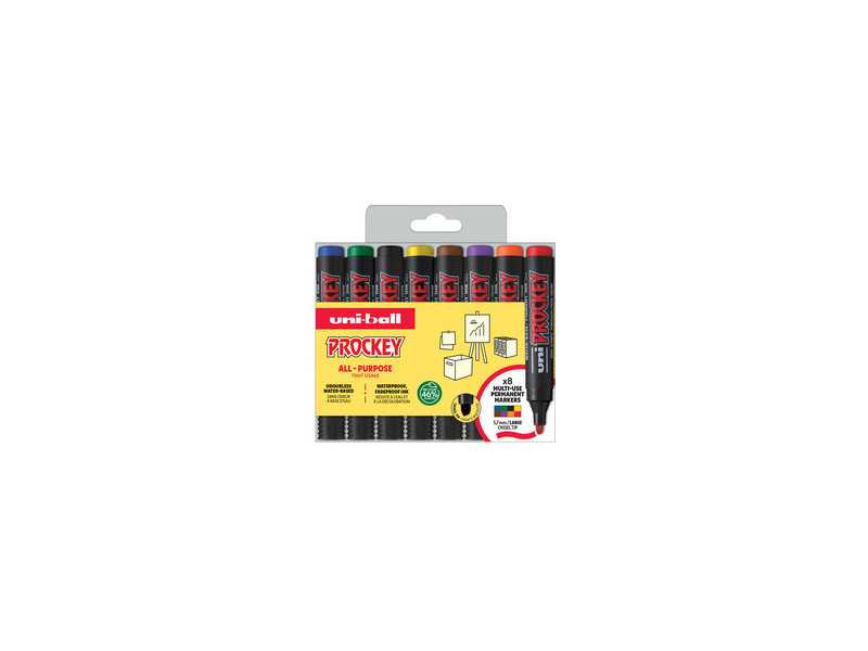 uni-ball Marqueur permanent PROCKEY PM126/8 PF, set de 8
