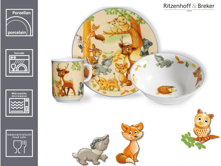 Ritzenhoff & Breker Service de vaisselle ANIMAUX DE LA FORET
