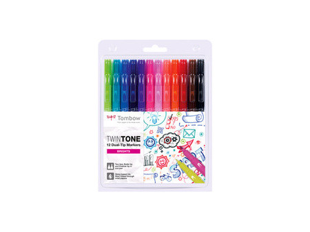 Tombow Feutre double pointe 'TwinTone' Bright Colours