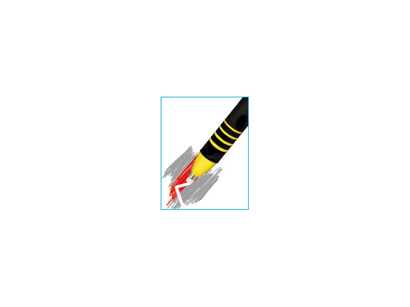 Läufer Stylo-gomme en plastique, 2 gommes de rechange, vert