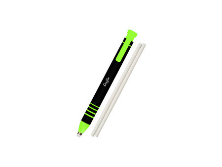 Läufer Stylo-gomme en plastique, 2 gommes de rechange, vert