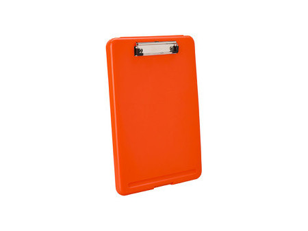 Läufer Porte-bloc à pince Safety, avec compartiment, orange