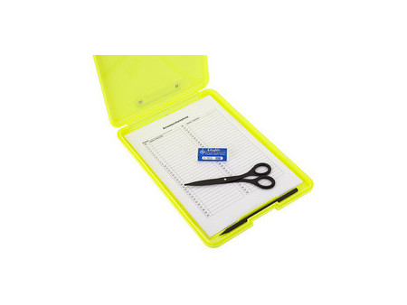 Läufer Porte-bloc à pince Safety, avec compartiment, orange