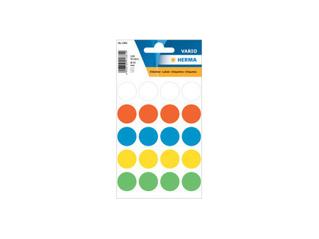 HERMA Etiquette multi-usage, diamètre: 8 mm, rond, assorti