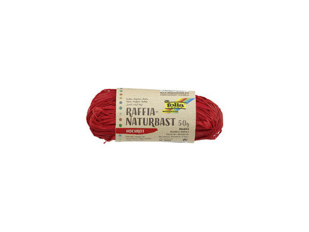 folia Raphia naturel, 50 g, écarlate
