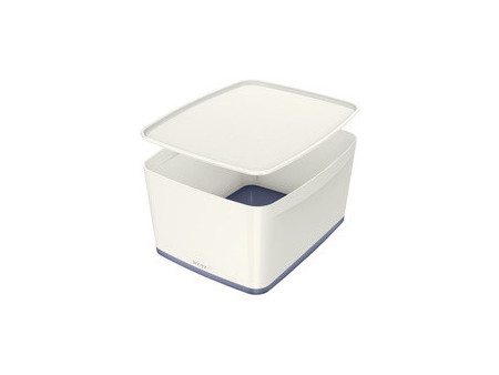 LEITZ Boîte de rangement My Box, 18 litres, blanc / gris