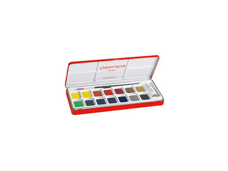 CARAN D'ACHE Gouache GOUACHE STUDIO, en tablettes,étui de 15