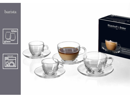 Ritzenhoff & Breker Service à capuccino BARISTA, 4 pièces