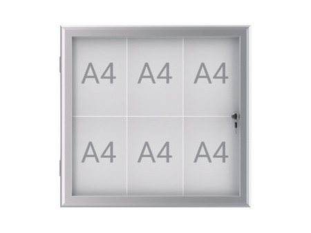 MAUL Vitrine d'affichage MAULexcite, 6 x A4, aluminium