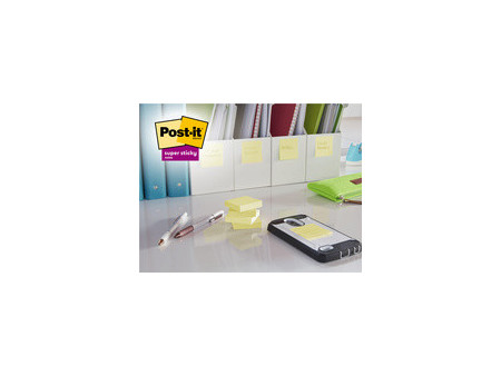 Post-it Bloc-note super sticky notes, 47,6 x 47,6 mm, 8+4