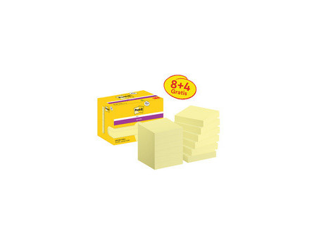 Post-it Bloc-note super sticky notes, 47,6 x 47,6 mm, 8+4