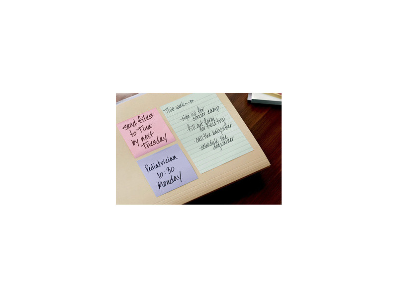 Post-it Bloc-note adhésif Recycling notes, 51x38 mm, assorti