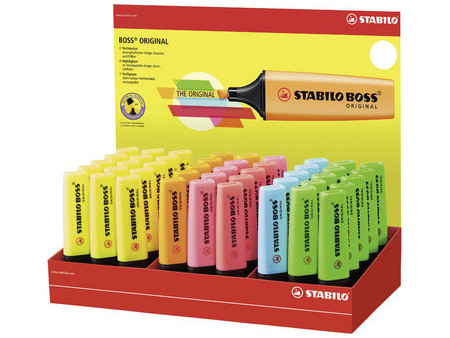 STABILO Surligneur BOSS ORIGINAL, présentoir en carton de 45