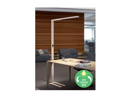 MAUL Lampadaire à LED MAULsirius sensor, dimmable, argent