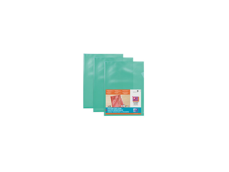 Oxford Pochettes-coin haute résistance, A4, en PVC, assorti