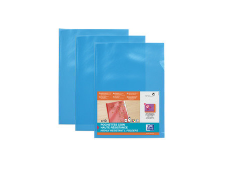 Oxford Pochettes-coin haute résistance, A4, en PVC, assorti