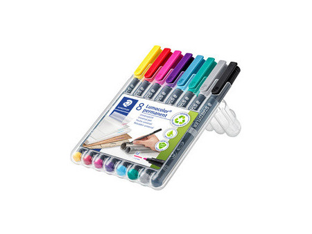 STAEDTLER Marqueur permanent 317M Lumocolor, étui de 8