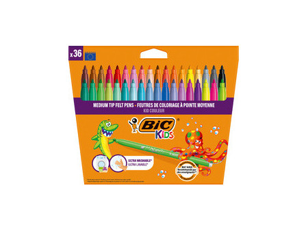 BIC KIDS Feutre Kid Couleur medium, étui en carton de 24